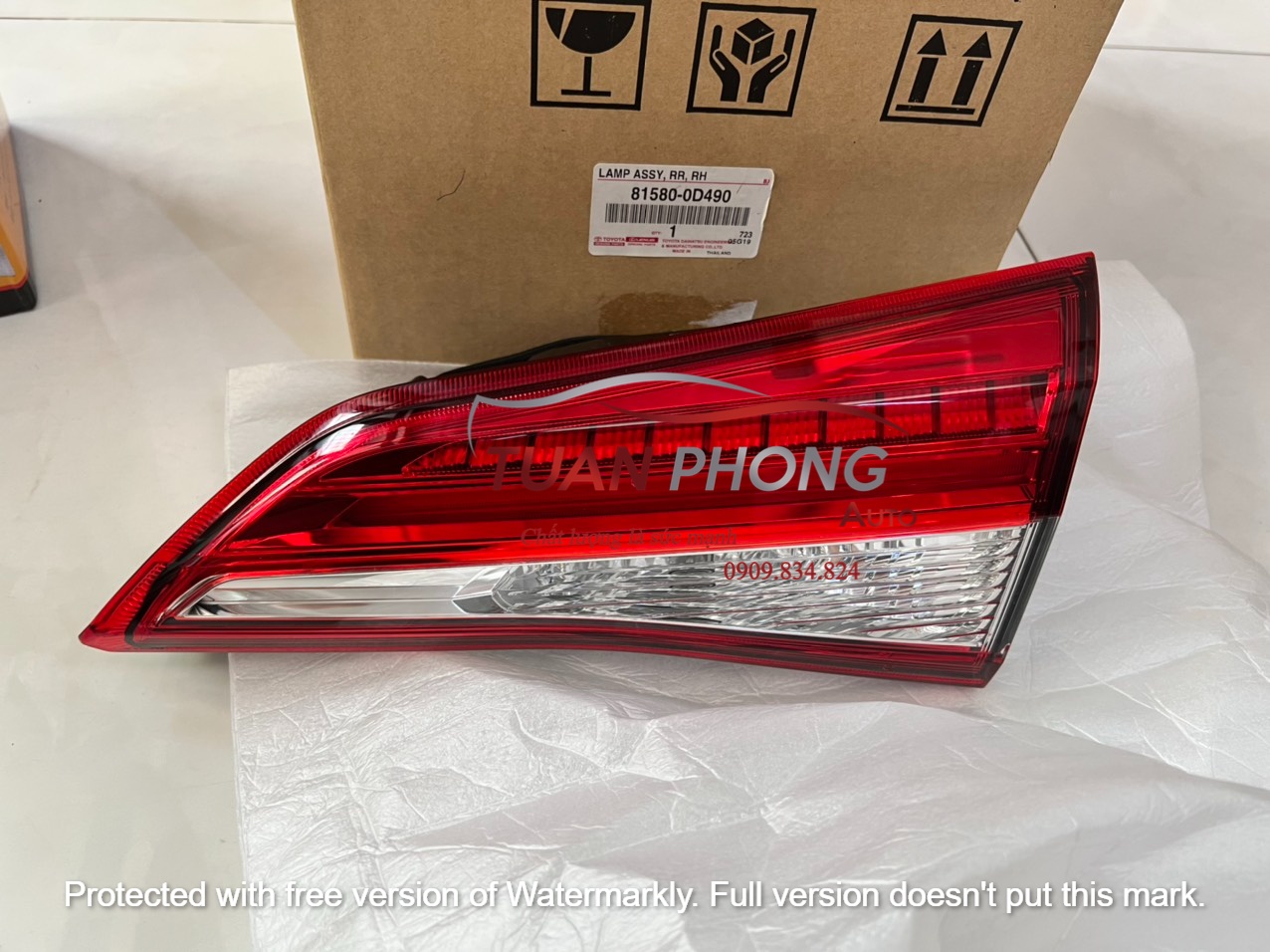 Đèn Hậu Trong(đèn Cốp) TOYOTA VIOS 2018 2021( Có Led)  Chính Hãng/81580-0d490